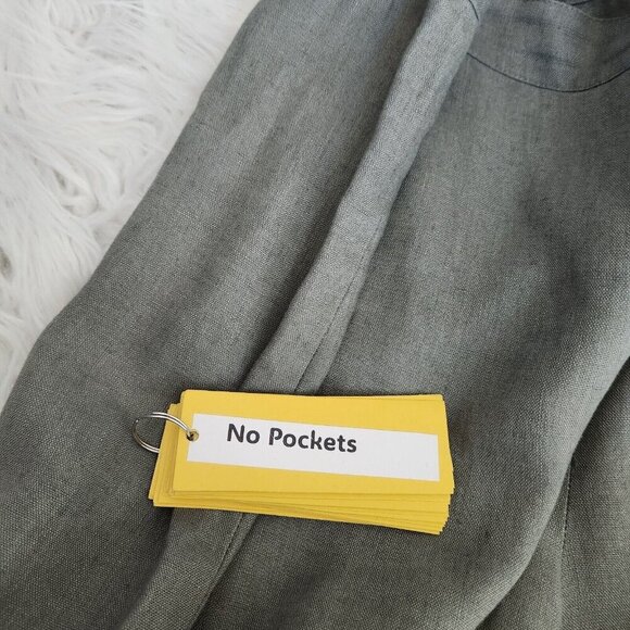 Cynthia‎ Rowley Pants Womens XL 100% Linen Wide Leg Ankle Elastic Zipper - Picture 13 of 16